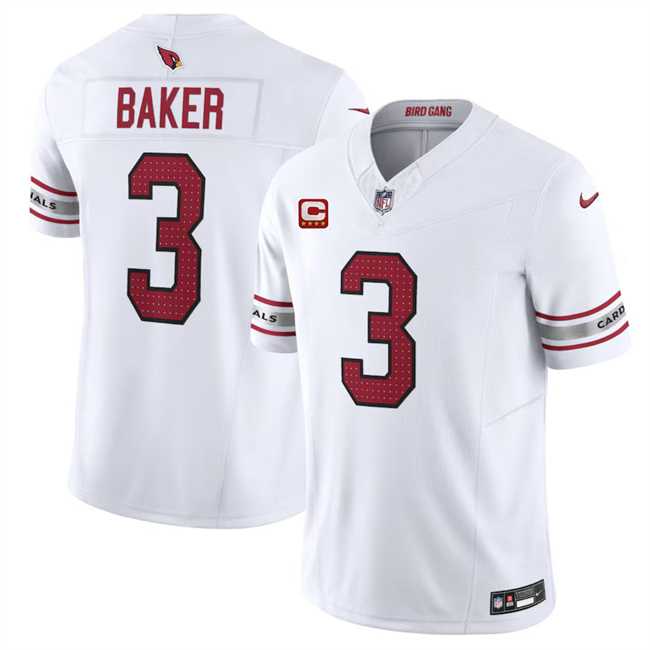 Men & Women & Youth Arizona Cardinals #3 Budda Baker White 2024 F.U.S.E. With 4-Star C Patch Vapor Untouchable Limited Stitched Jersey->arizona cardinals->NFL Jersey